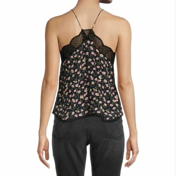 Zadig & Voltaire NWT Christy Anemone Floral Print Racerback Coquette Lace Tank L - Picture 7 of 12